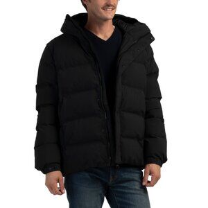 SAVE THE DUCK Black Leland Flannel Lined Hooded Parka